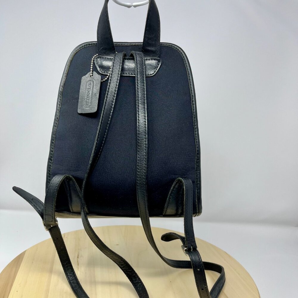 COACH  Vintage 1998 Black Neoprene Leather Small Backpack w/hangtag - Picture 2 of 13